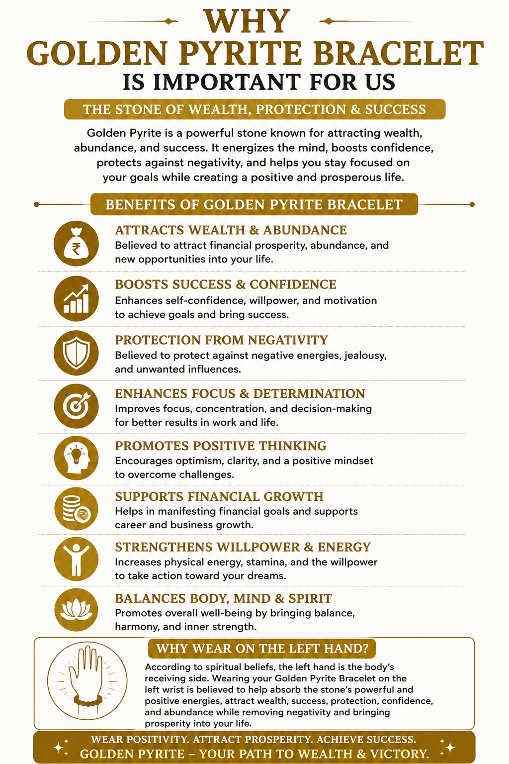Natural Golden Pyrite Bracelet