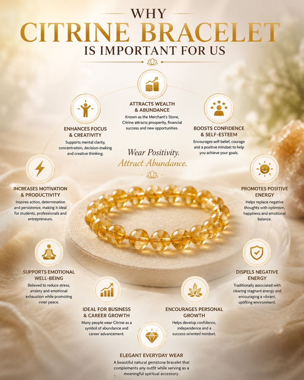 Natural Citrine Bracelet