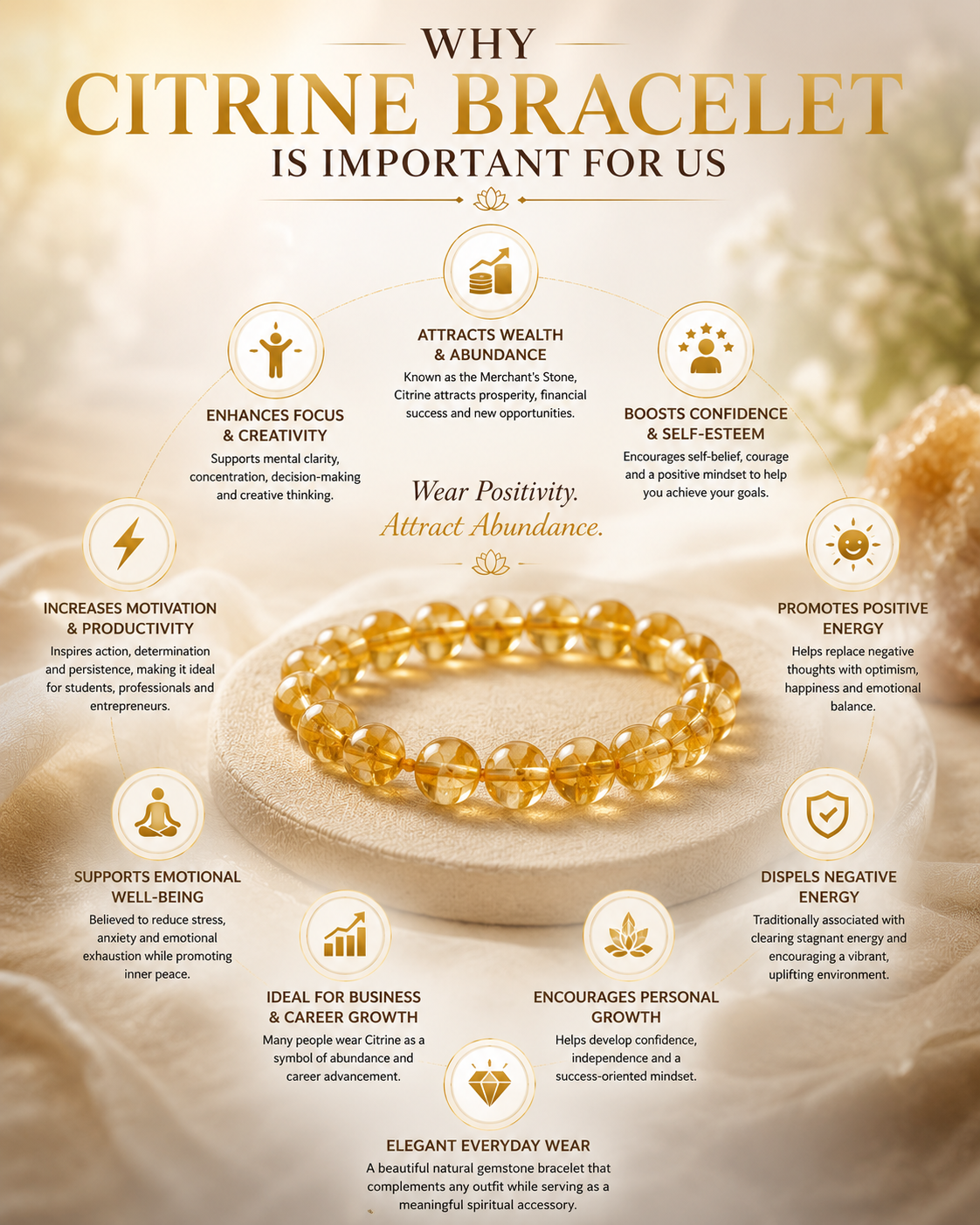 Natural Citrine Bracelet
