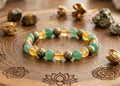 Citrine Green Aventurine And Golden Pyrite Bracelet - BhavAura