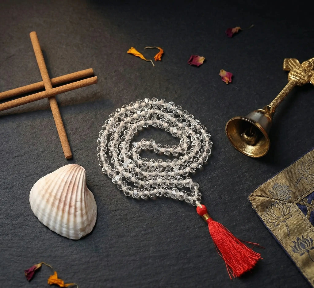 Sphatik Mala 8mm Beads - BhavAura