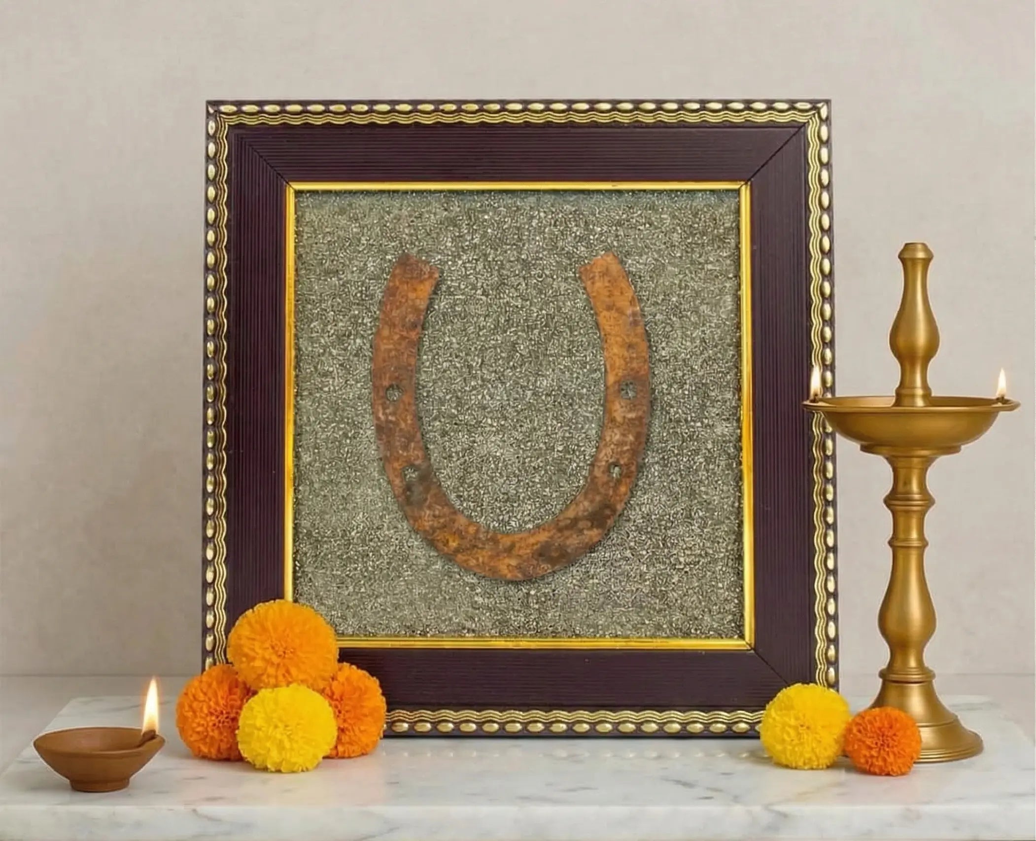 Horseshoe Pyrite Frame - BhavAura