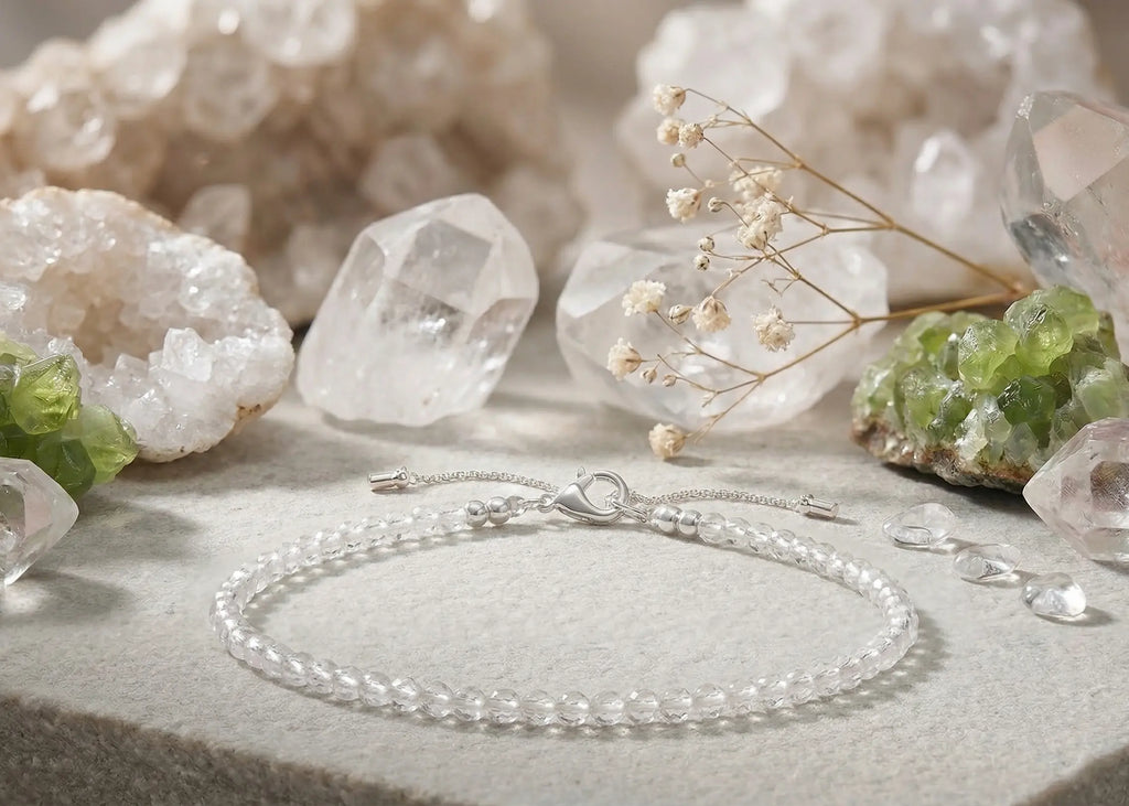 Clear Quartz Anklet - BhavAura
