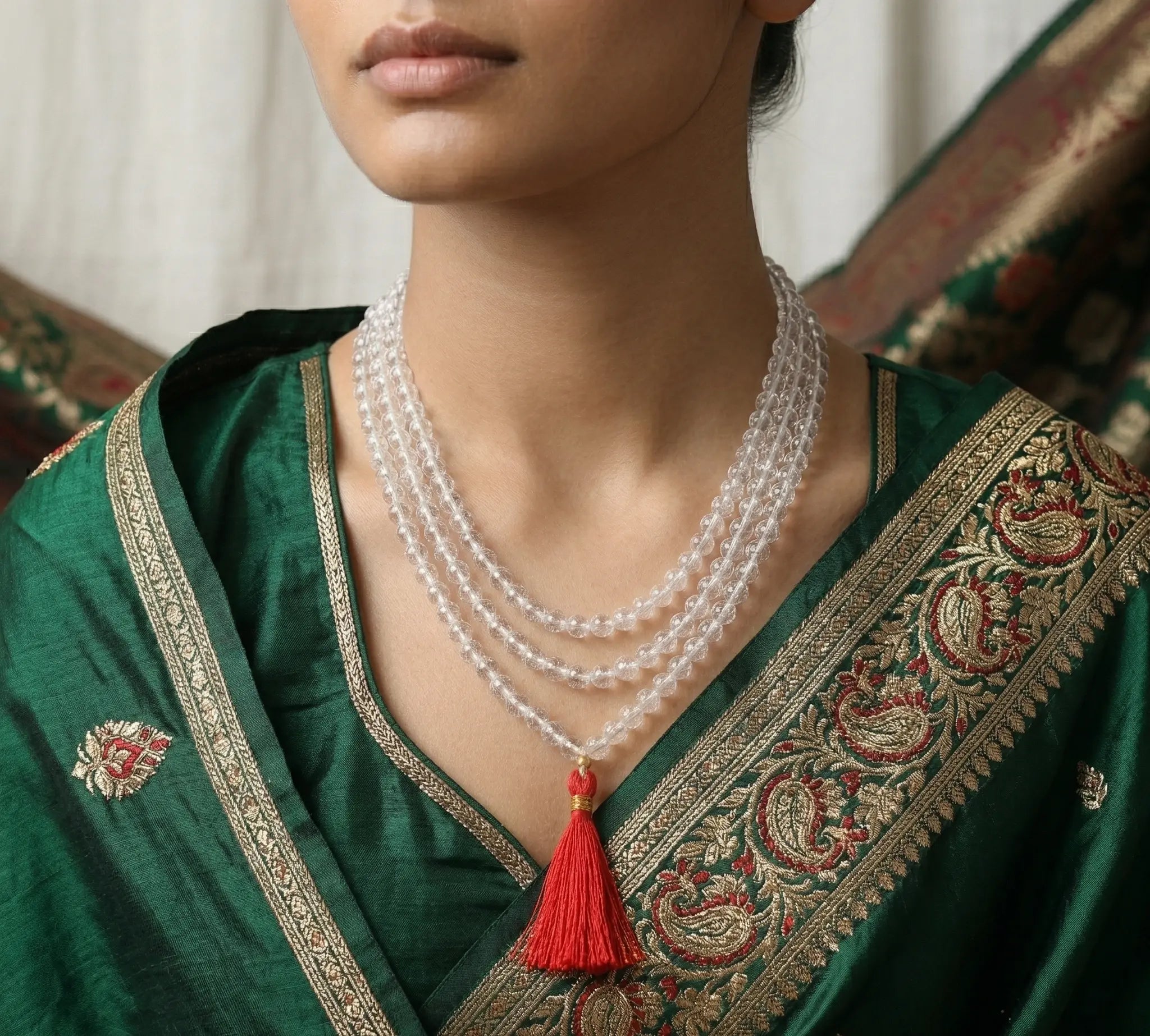 Sphatik Mala 8mm Beads - BhavAura