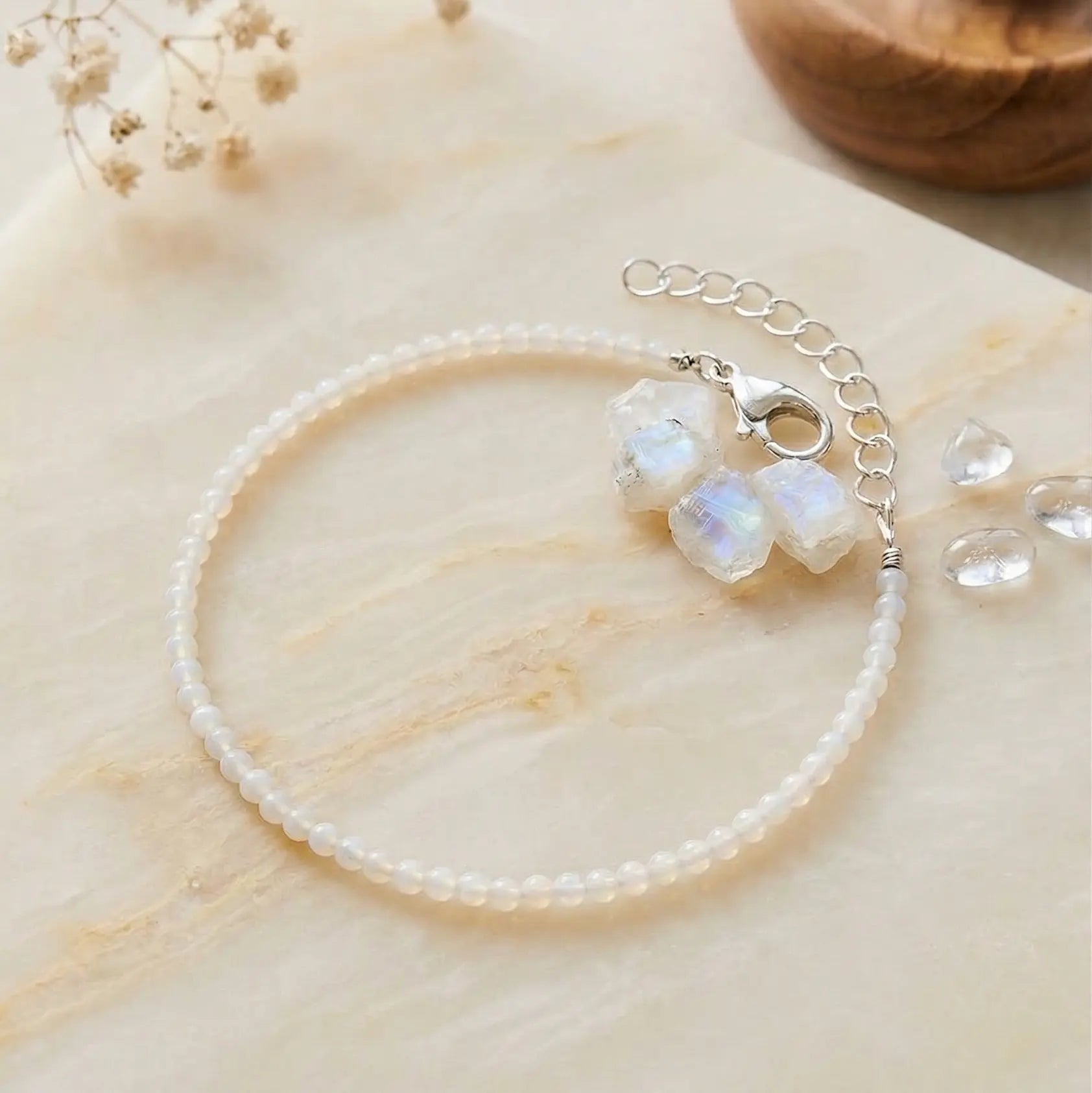 Moonstone Anklet - BhavAura