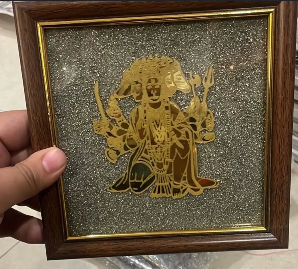 Panchmukhi Hanuman Ji Pyrite Frame - BhavAura