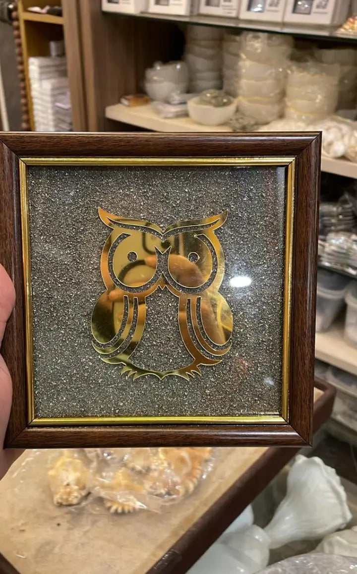 Owl Pyrite Frame - BhavAura